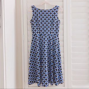New blue enchantress dotted dress size small